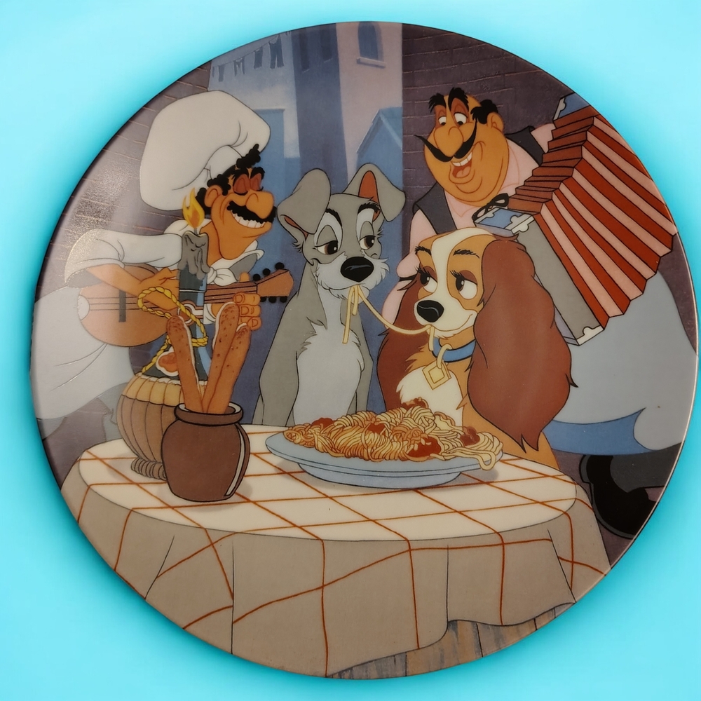Disney “First Date” Lady and the Tramp Collector Plate – Limited Edition w/ COA